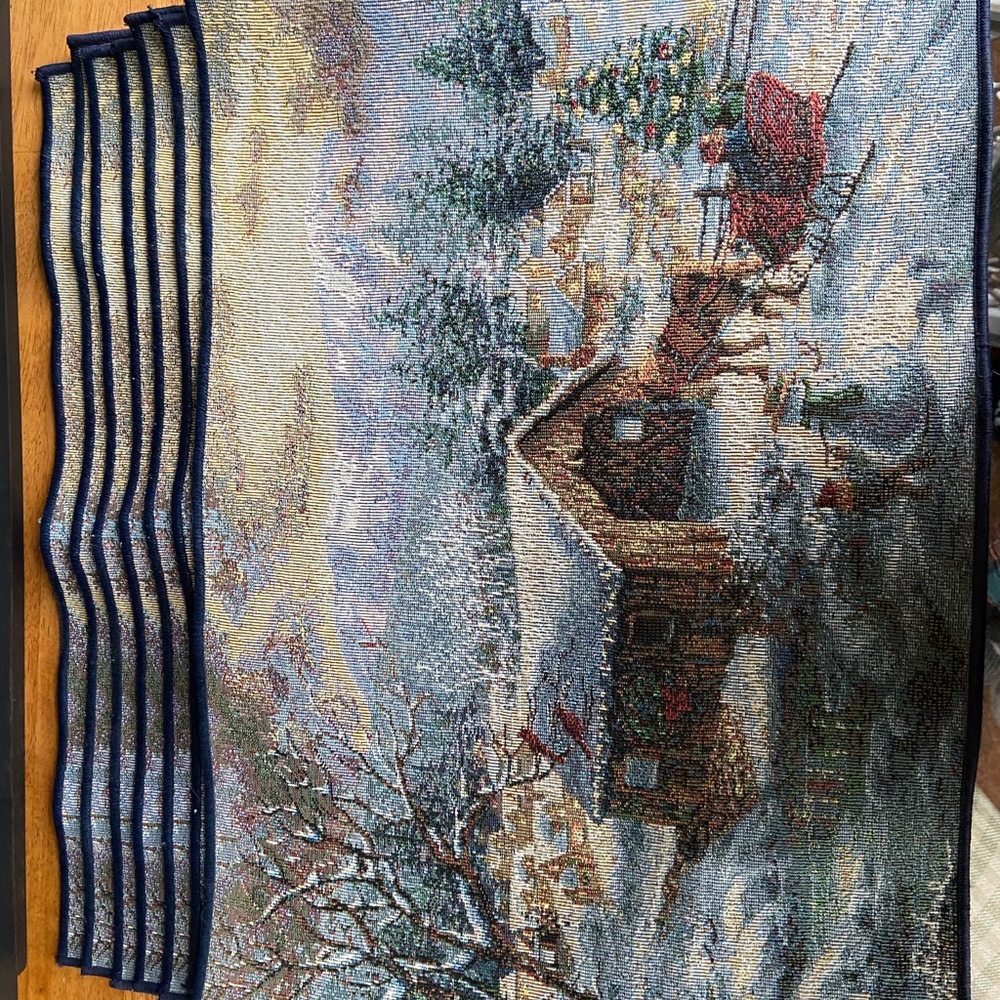 Table covered bridge placemats